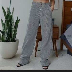 Chloe Navy and White Striped Jeans